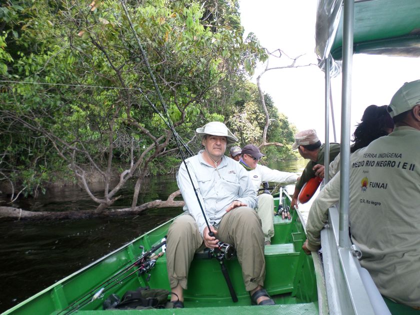 Ação de fiscalização da FUNAI apreende turistas realizando pesca esportiva ilegal em Terras Indígenas Médio Rio Negro II e TI Téa. Foto: FUNAI