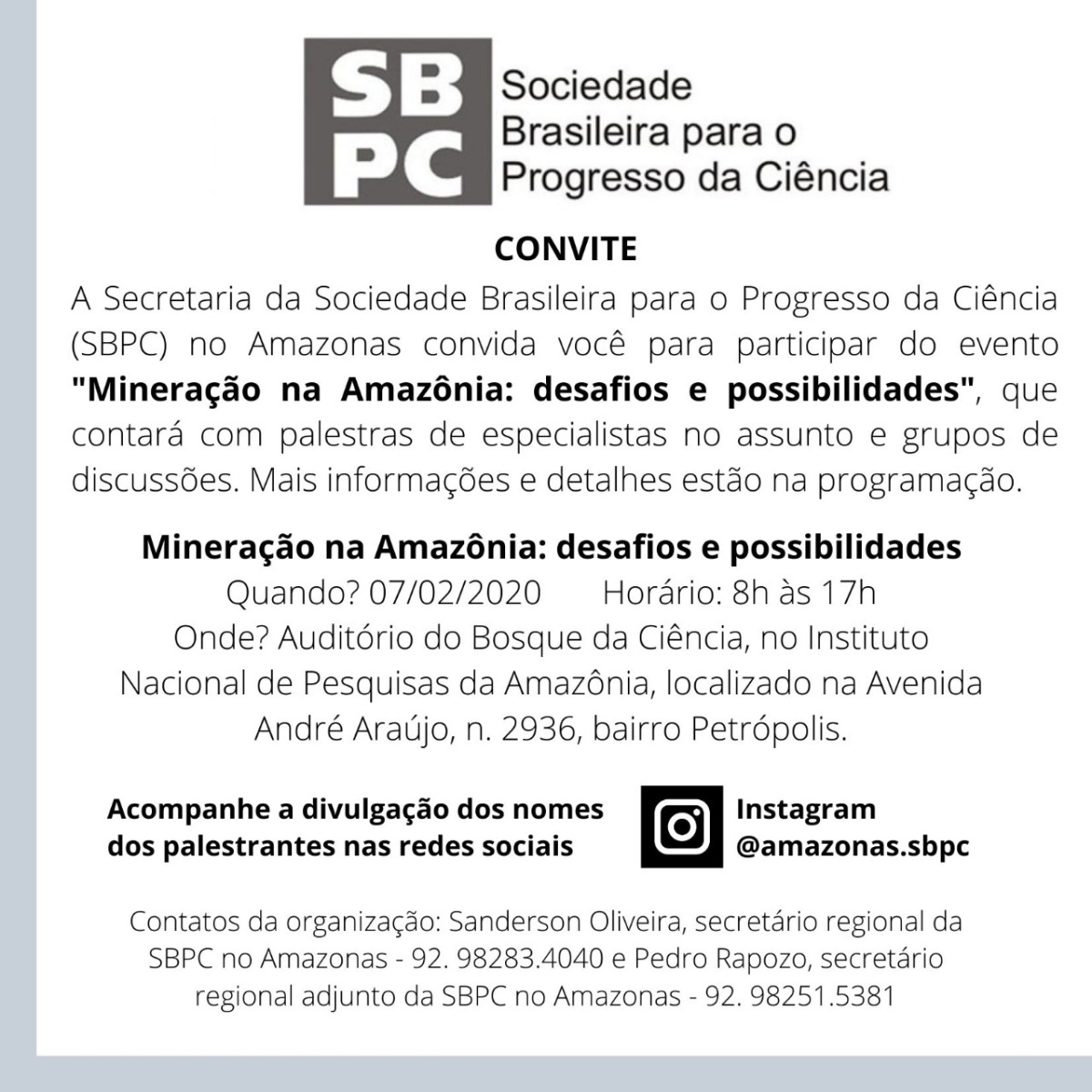 Nota da FOIRN para a Sociedade Brasileira para o Progresso da Ciência (SBPC)